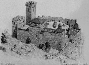 Castello di Montecuccolo - stampa antica